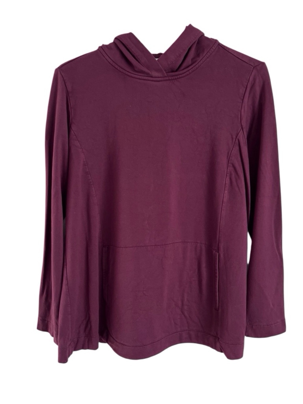 J Jill Pure Jill Burgundy Hooded Sweatshirt Tranquility Fleece Lounge Medium